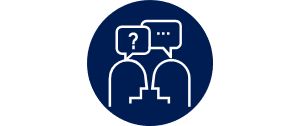 Icon of two people talking