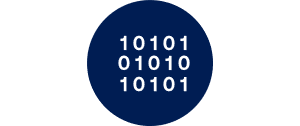 Icon showing binary values of 1 and 0